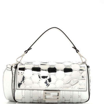 Fendi Baguette NM Bag Mirror Mosaic Leather Medium