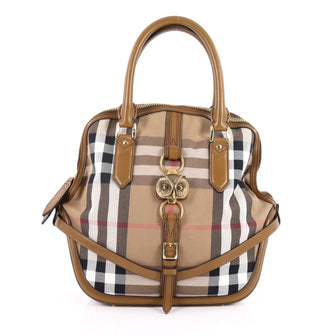 Burberry Country Orchard Bag House Check Canvas Medium 2195202