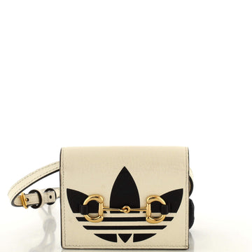 Gucci x adidas Horsebit Flap Card Case on Strap Leather