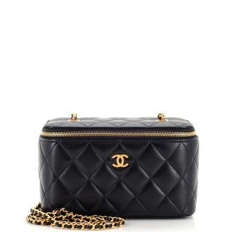 Chanel Classic Vanity Case with Chain Quilted Lambskin Small
