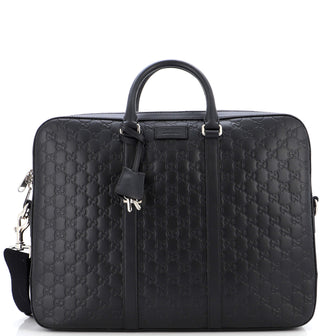 Gucci Signature Convertible Briefcase Guccissima Leather Large
