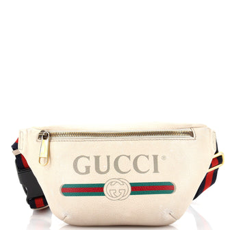 Gucci Logo Belt Bag Printed Leather Small