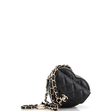 Chanel CC in Love Heart Belt Bag Quilted Lambskin