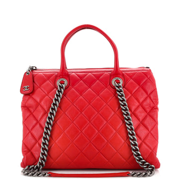 Chanel Boy Chained Tote Quilted Calfskin Medium