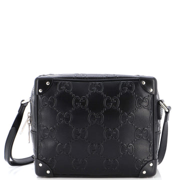 Gucci Square Shoulder Bag GG Embossed Perforated Leather