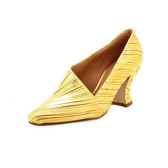 Bottega Veneta Women's Folded Almond Pumps Lame