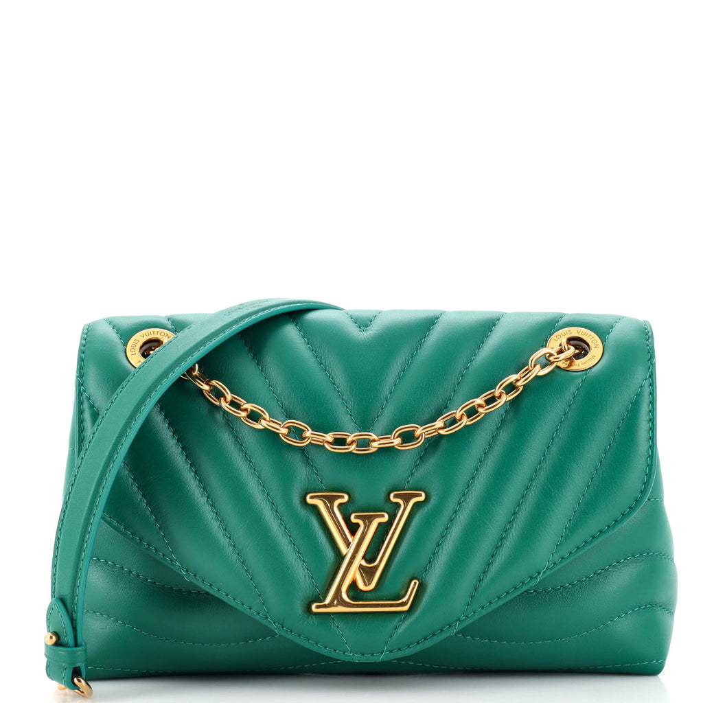Louis Vuitton New Wave Chain Bag NM Quilted Leather MM Green 2197081
