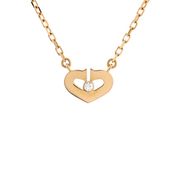 Cartier C Heart de Cartier Pendant Necklace 18K Rose Gold with Diamond XS