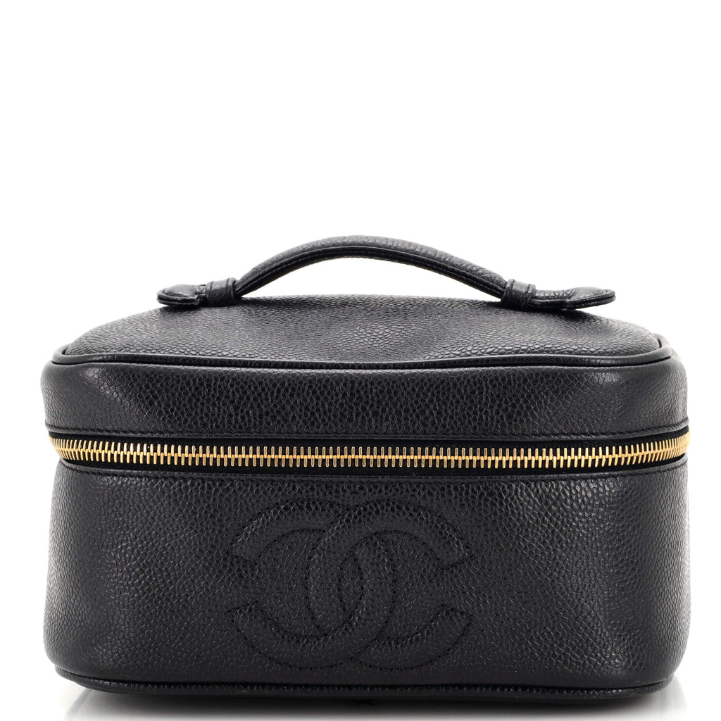 Chanel Vintage Timeless Cosmetic Case Caviar Medium Black 219718103