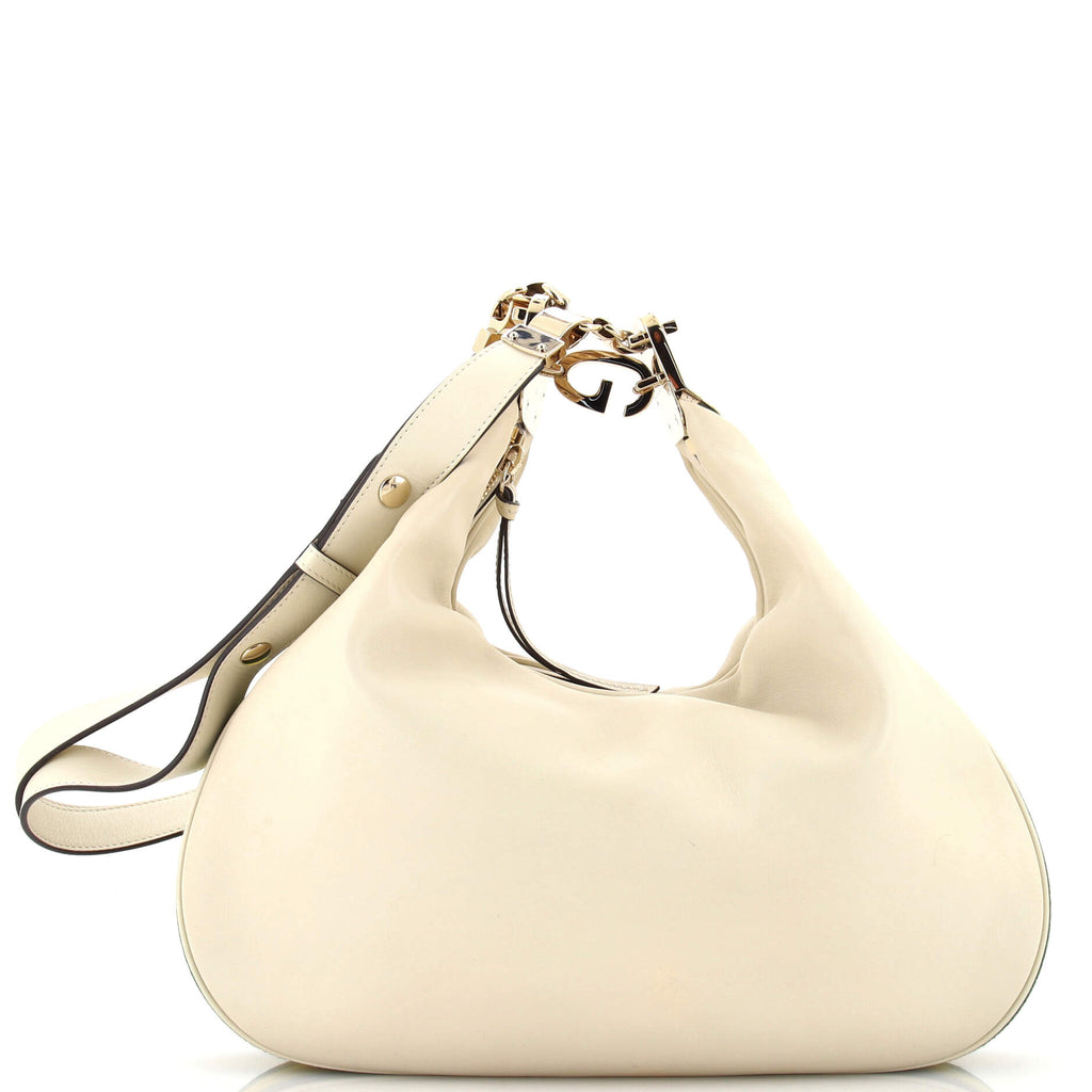 Gucci Attache Shoulder Bag Leather Large Neutral 219718104
