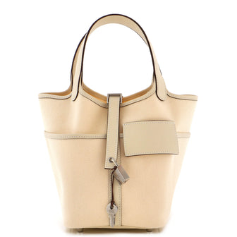 Hermes Cargo Picotin Lock Bag Canvas and Swift PM