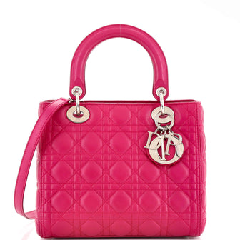 Christian Dior Lady Dior Bag Cannage Quilt Lambskin Medium