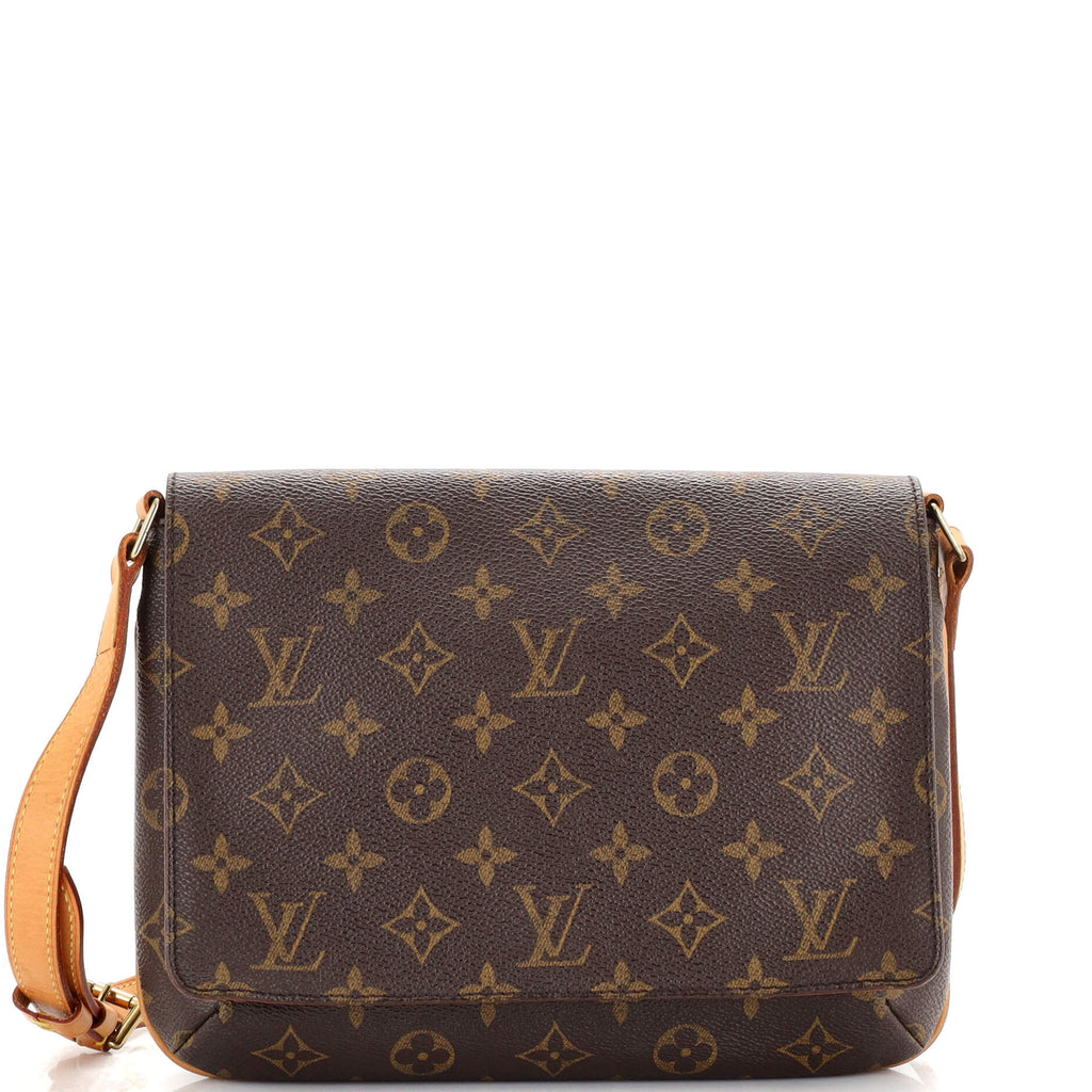 Louis Vuitton Musette Tango Handbag Monogram Canvas Brown 219718140