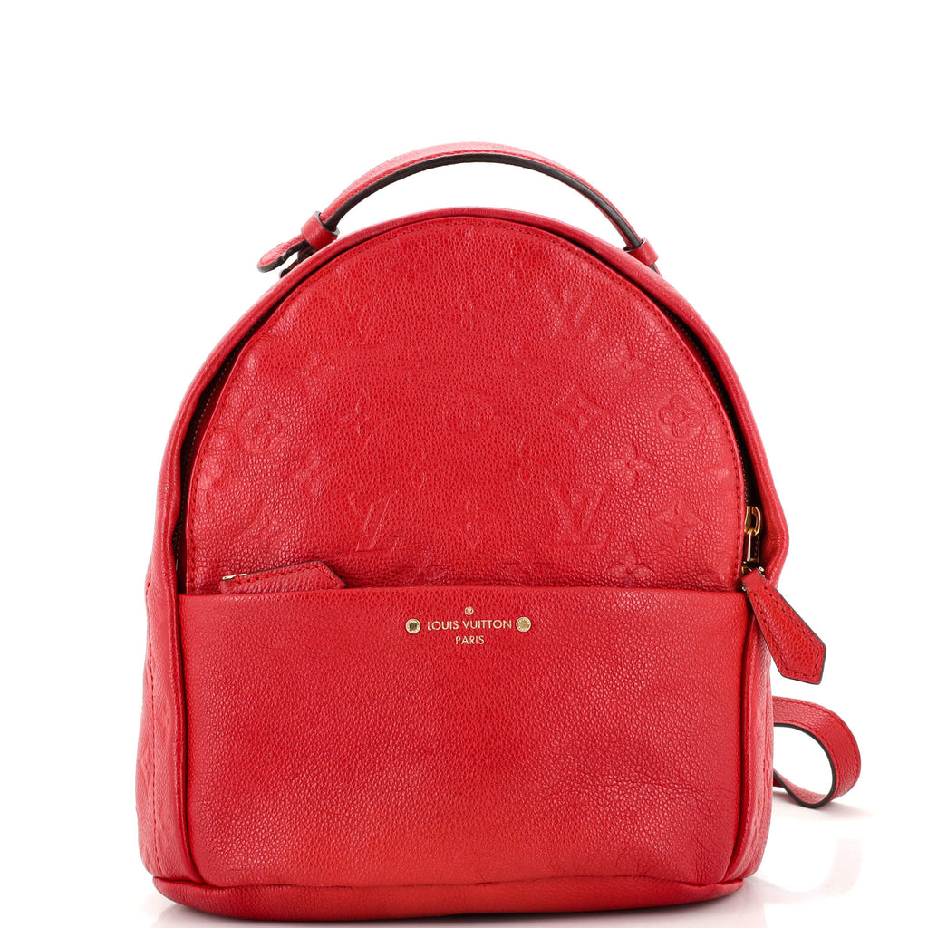 Sorbonne backpack leather backpack Louis Vuitton Red in Leather
