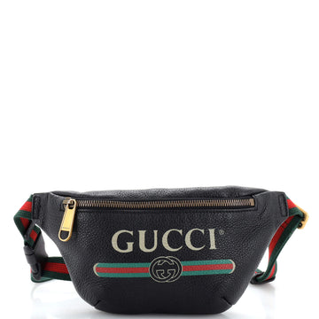 Gucci Logo Belt Bag Printed Leather Small