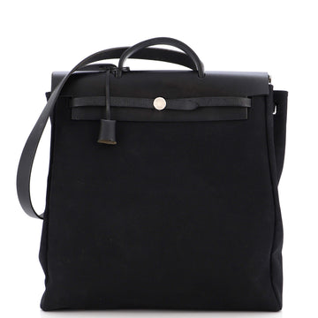 Hermes Herbag Toile and Leather MM