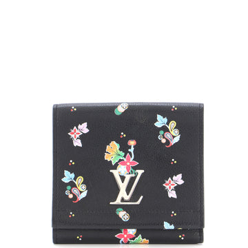 Louis Vuitton Lockme II Wallet Printed Calfskin Compact
