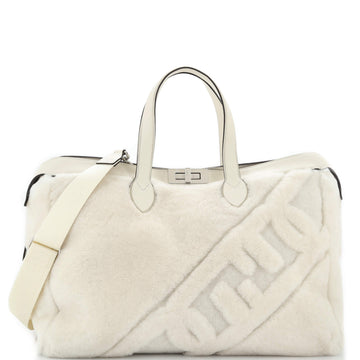 Fendi Peekaboo ISeeU Forty8 Handbag Embossed Shearling