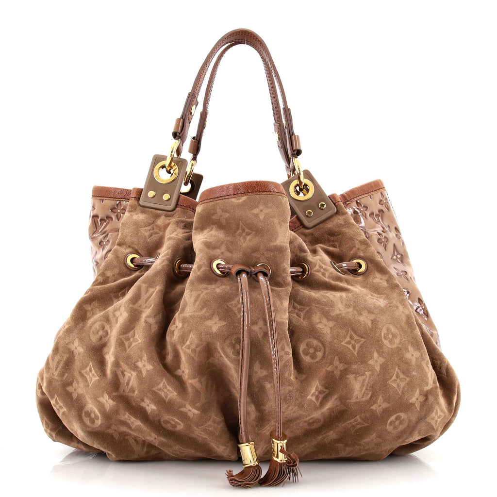 Louis Vuitton Irene Handbag Monogram Embossed Suede And Patent For
