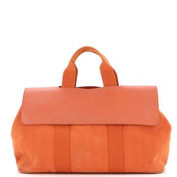Hermes Valparaiso Bag Toile and Leather MM