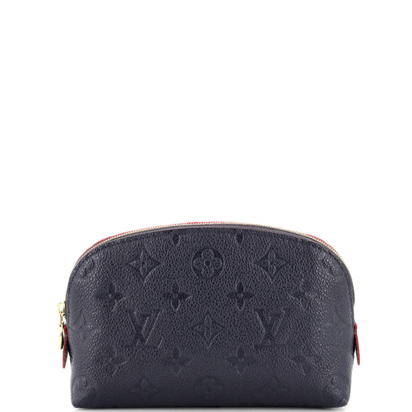 Louis Vuitton Cosmetic Pouch Monogram Empreinte Leather Blue 21971861