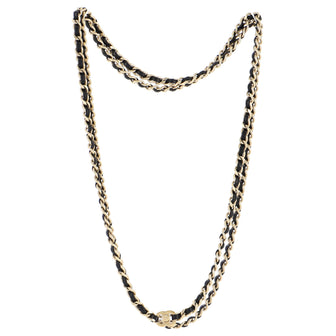 Chanel Interwoven Chain CC Turnlock Double Wrap Belt Metal and Leather