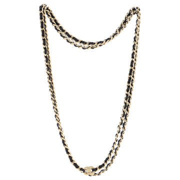 Chanel Interwoven Chain CC Turnlock Double Wrap Belt Metal and Leather