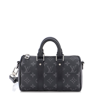 Louis Vuitton Keepall Bandouliere Bag Reverse Monogram Eclipse Canvas XS