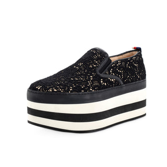 Gucci Women's Peggy Platform Slip On Sneakers Lace