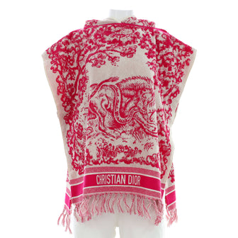 Christian Dior Women's Hooded Logo Poncho Cotton