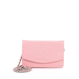 Chanel Vintage Timeless Wallet on Chain Caviar Pink