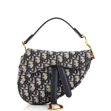 Christian Dior Saddle Handbag Oblique Canvas Mini