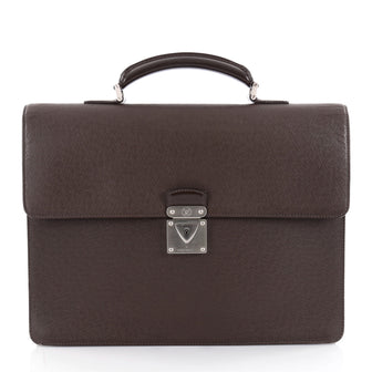 Louis Vuitton Laguito Handbag Taiga Leather Brown