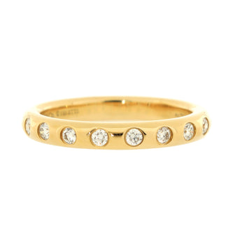 Tiffany & Co. Elsa Peretti 8 Diamond Stacking Band Ring 18K Yellow Gold with Diamonds