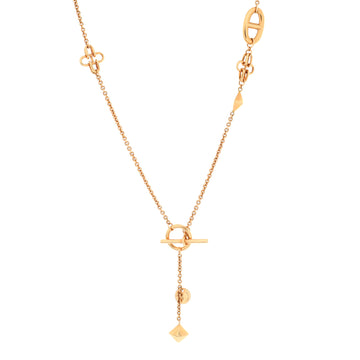Hermes Ronde Chaine D'Ancre Necklace 18K Rose Gold