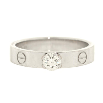 Cartier LOVE Solitaire Ring 18K White Gold and Diamond 0.23CT