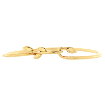Tiffany & Co. Paloma Picasso Olive Leaf Hook Bangle Bracelet 18K Yellow Gold