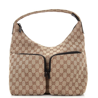 Gucci Double Pocket Zip Hobo GG Canvas Medium