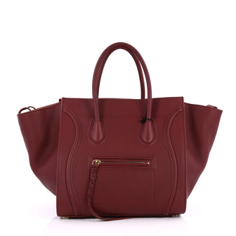 Celine Phantom Handbag Smooth Leather Medium Red 2198701