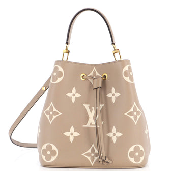 Louis Vuitton NeoNoe Handbag Bicolor Monogram Empreinte Giant MM