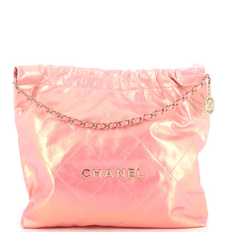 Chanel 22 Chain Hobo Quilted Calfskin Medium