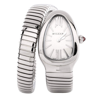 Bvlgari Serpenti Tubogas Single Spiral Quartz Watch Stainless Steel 23