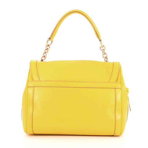 Buy Dolce & Gabbana Miss Bonita Satchel Leather Large Yellow 2199301
