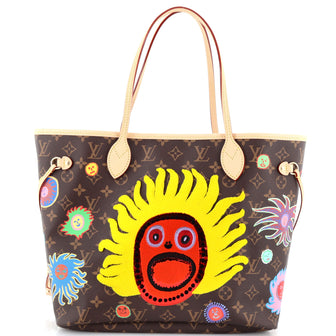 Louis Vuitton Neverfull NM Tote Yayoi Kusama Faces Monogram Canvas MM