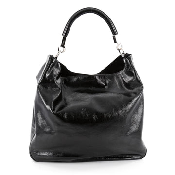 Saint Laurent Roady Hobo Patent Large Black