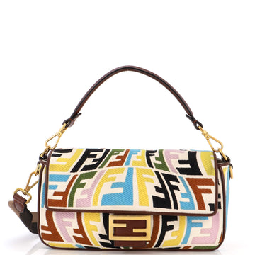 Fendi Baguette NM Bag Fish-Eye FF Embroidered Canvas Medium