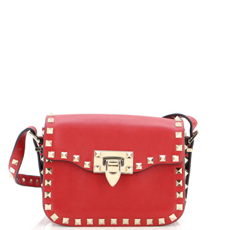 Valentino Garavani Rockstud Flip Lock Flap Bag Leather Mini