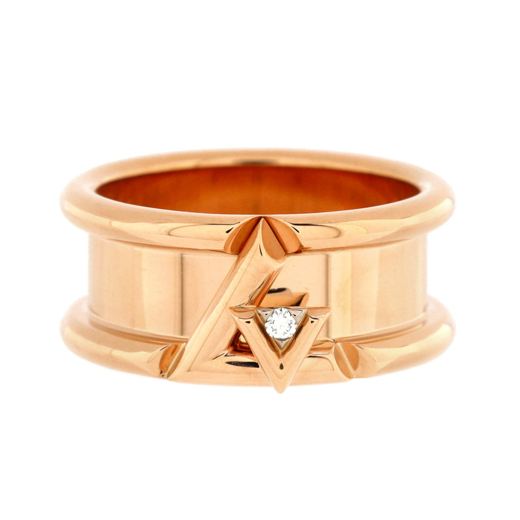 Louis Vuitton LV Volt One Band Ring 18K Rose Gold with Diamond Rose gold  22002911