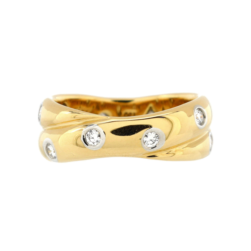 Tiffany & Co. Etoile Bangle in 18K Yellow Gold and Platinum