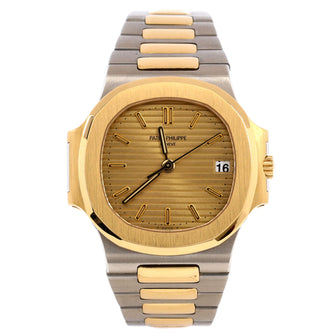 Patek Philippe Nautilus 3800 Automatic Watch Stainless Steel and Yellow Gold 37